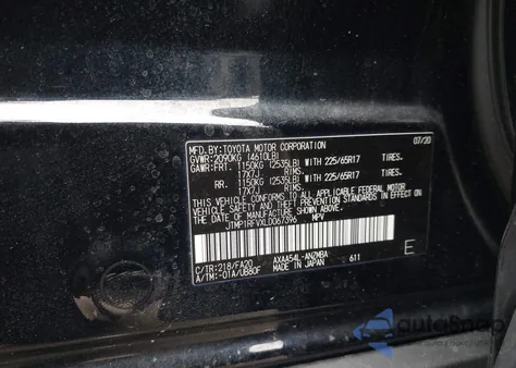 2020 Toyota Rav4 Xle from USA, damaged, VIN JTMP1RFVXLD067396